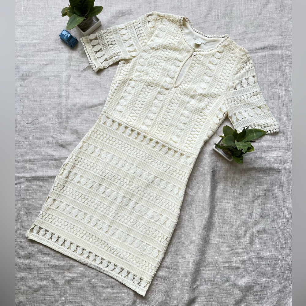 Off White H&M Lace Dress - Picture 2 of 8